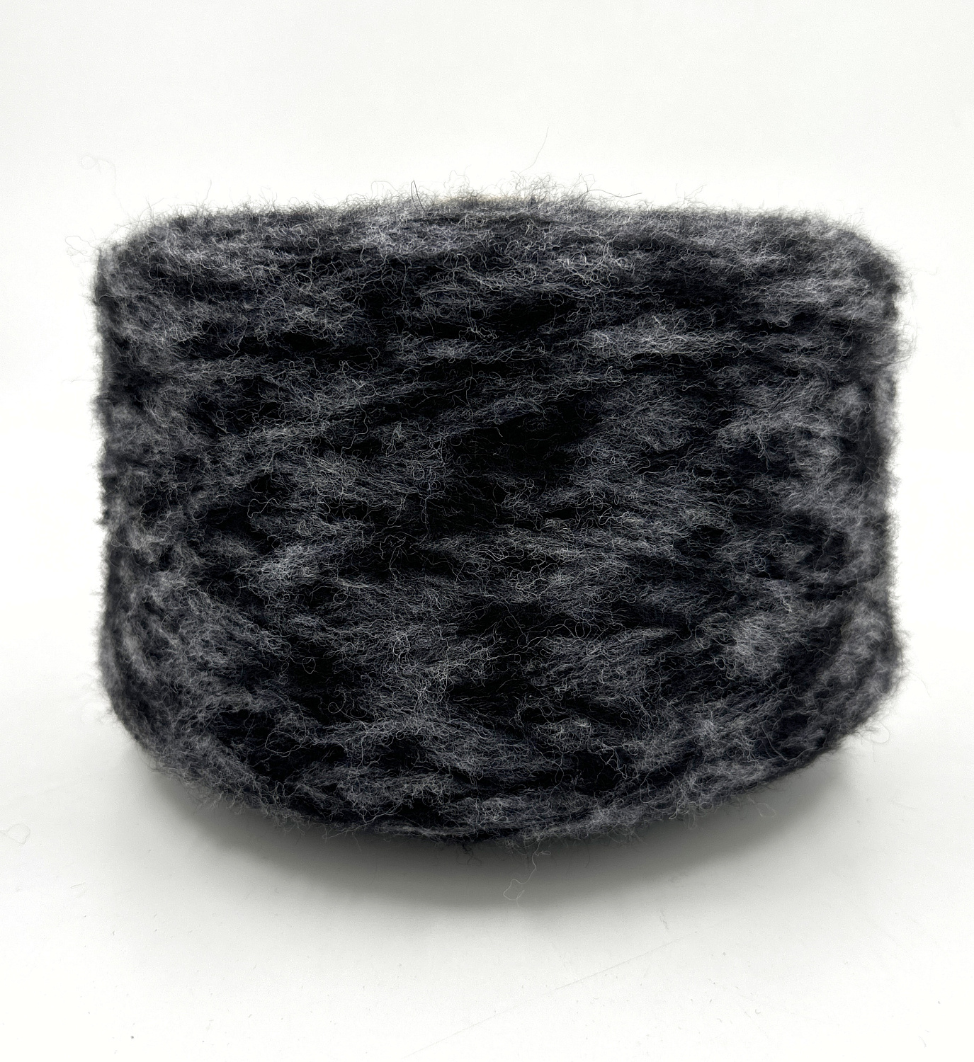 Пряжа Nanna, Pinori Filati s.p.a, меринос, альпака, цвет черно-серый меланж